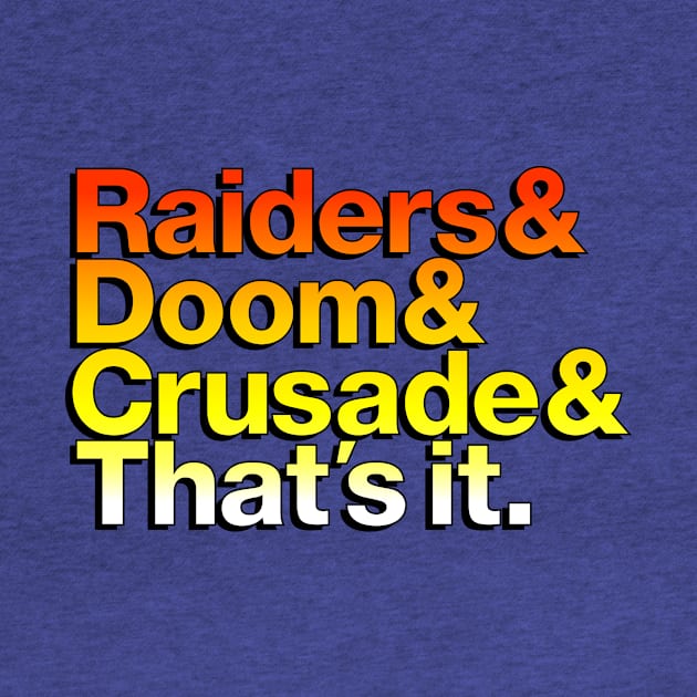 Raiders & Doom & Crusade & That's It. - coloured font by HtCRU